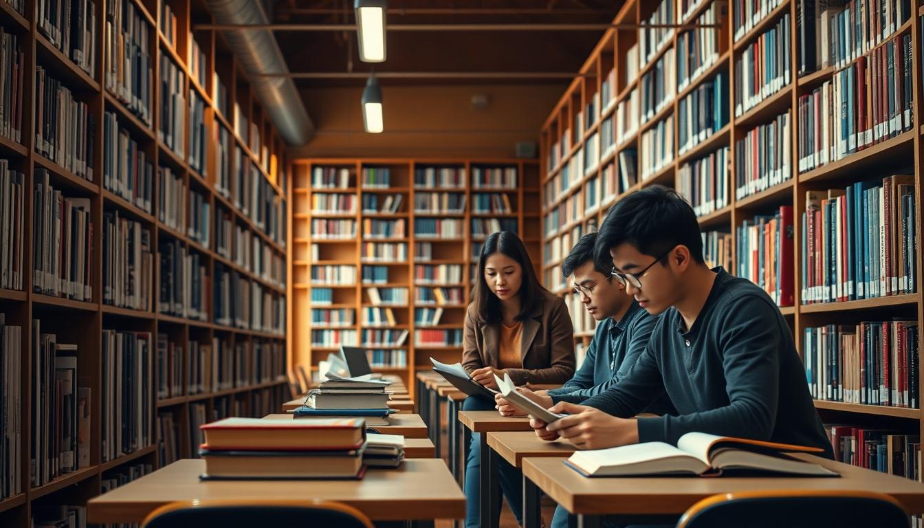 Students working in research laboratory